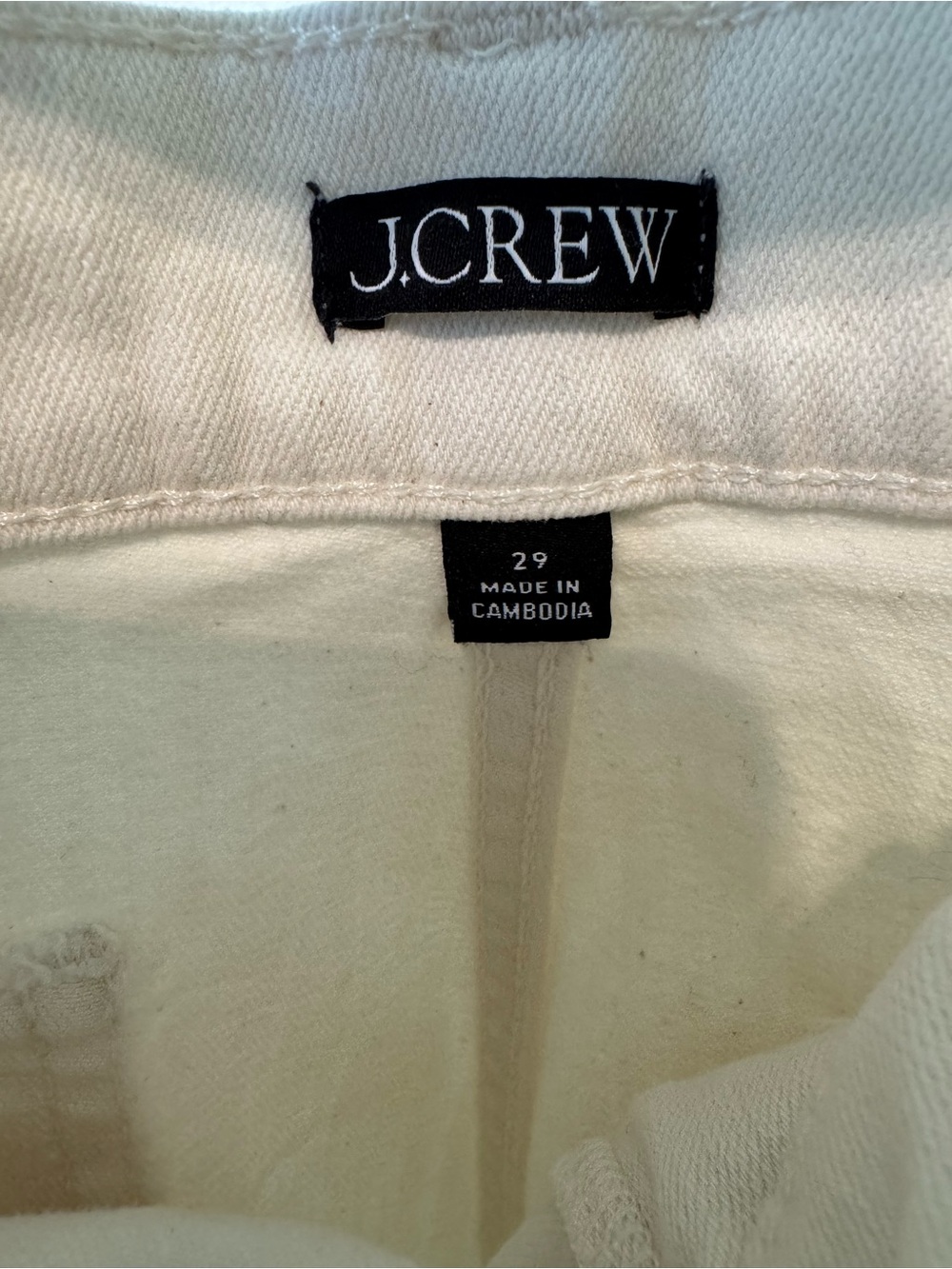J. Crew Cream Camp Pocket Wide Leg Jean - Picture 6 of 6